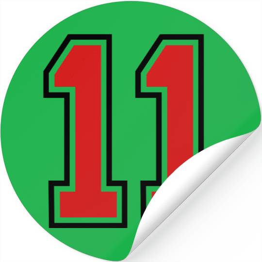 11 sports jersey football number Stickers