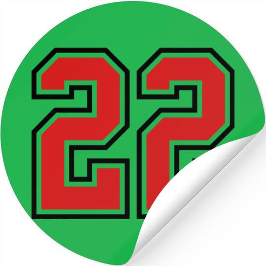 22 sports jersey football number Stickers