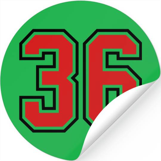 36 sports jersey football number Stickers