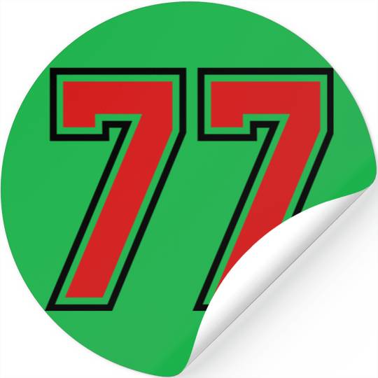 77 sports jersey football number Stickers