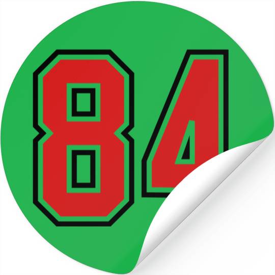 84 sports jersey football number Stickers