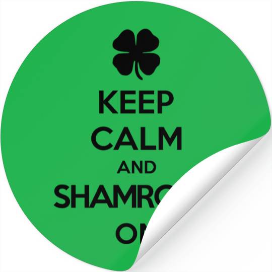 keep calm and shamrock on Stickers