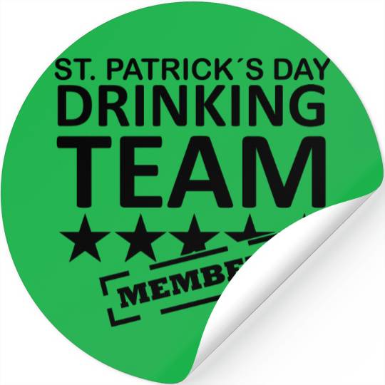 st. patrick´s day drinking team member Stickers