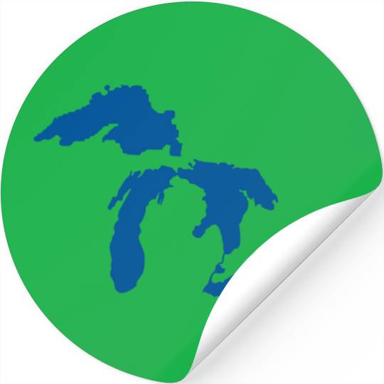 The Great Lakes Design Michigan SIlhouette Vector Stickers