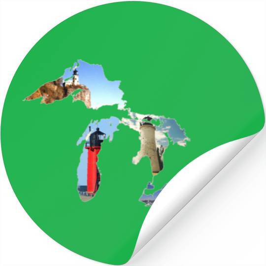 Michigan Great Lakes Lighthouses Stickers