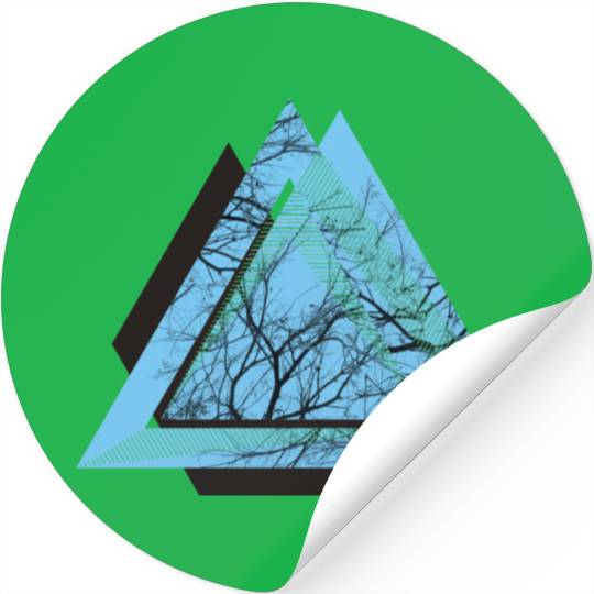 AD triangle black Stickers