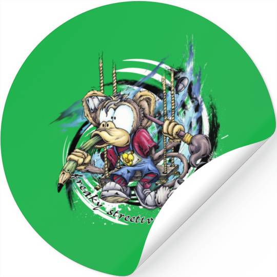 the graphic monkey Stickers