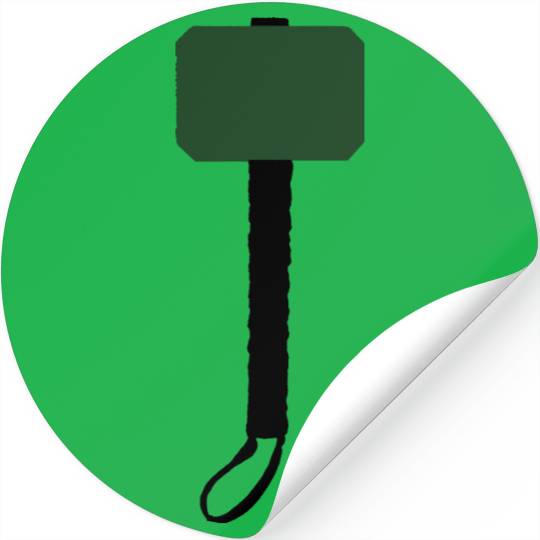 Thor Hammer Silhouette Stickers