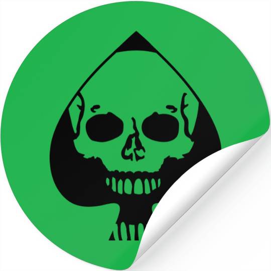 Ace of Spades Skull Stickers