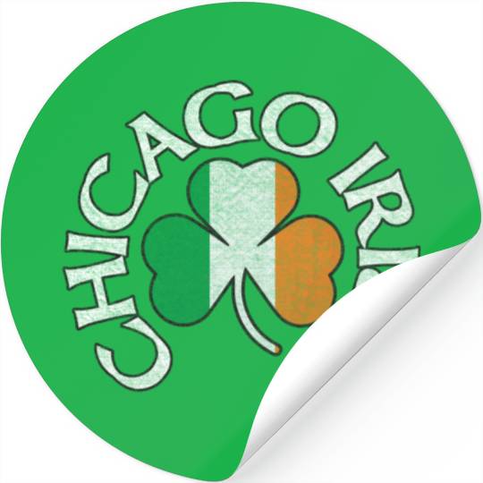 Chicago Irish Shamrock Apparel Stickers