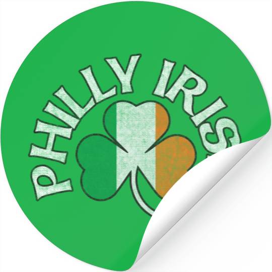 Philly Irish Shamrock Flag Apparel Stickers