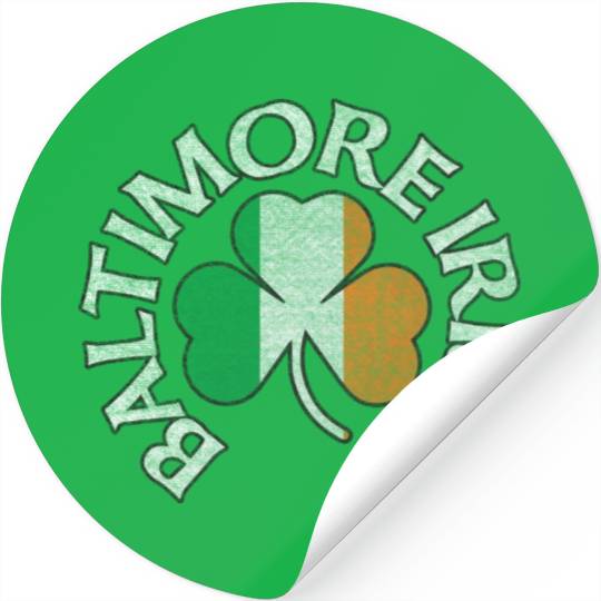 Baltimore Irish Shamrock Flag Apparel Stickers