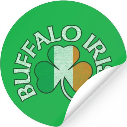 Buffalo Irish Shamrock Flag Clothing Stickers