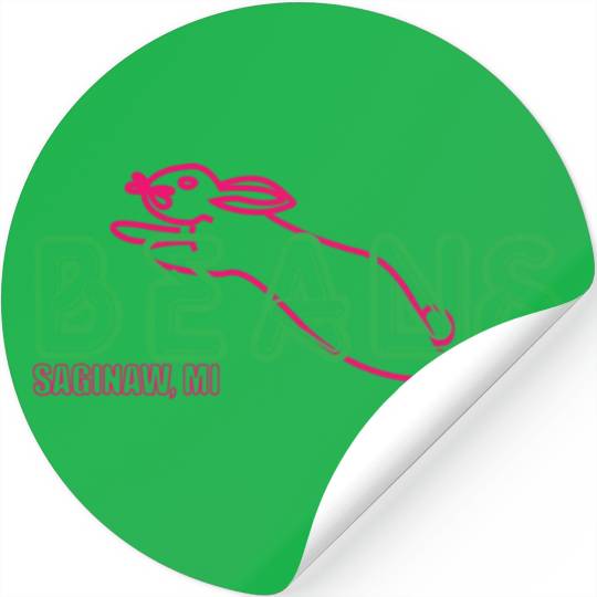 Beans Saginaw Michigan Rabbit Stickers