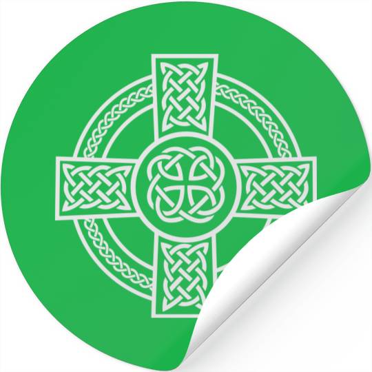 Celtic Cross Ireland Intricate Knotwork Design Stickers