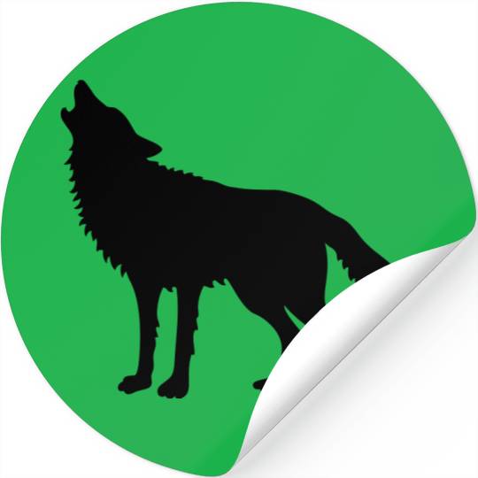 Howling Wolf (Silhouette) Stickers