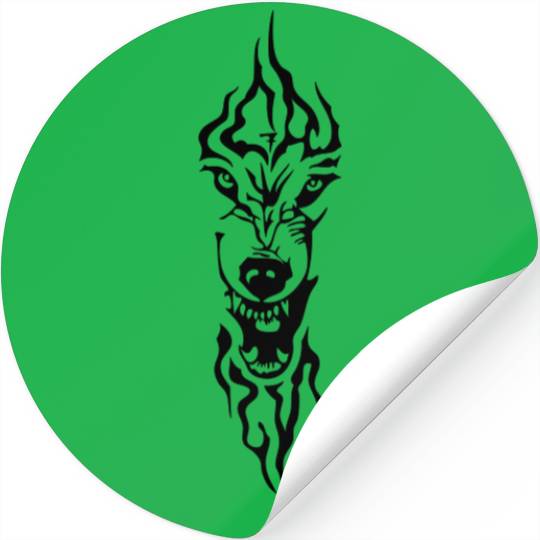 vicious wolf tribal Stickers