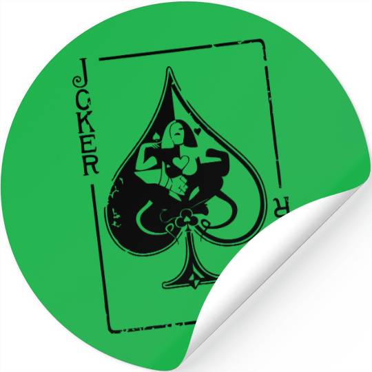 joker spade playing card Stickers