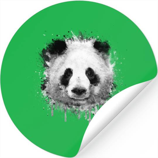 Cool Artistic Panda Portrait (watercolor design) Stickers