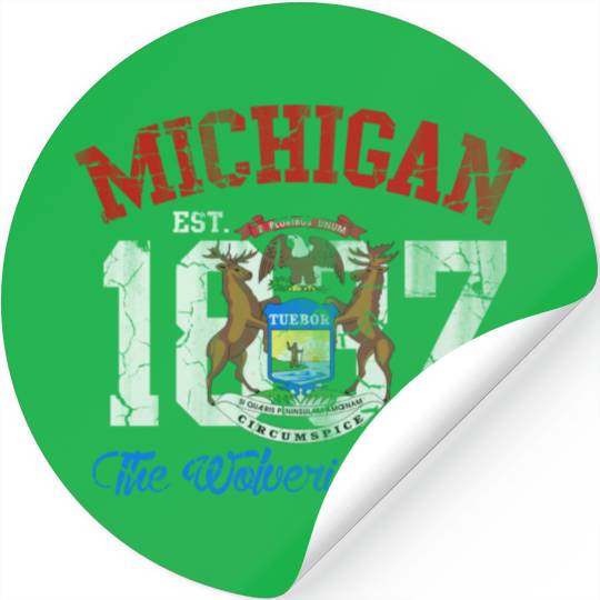 Michigan Wolverine State Stickers