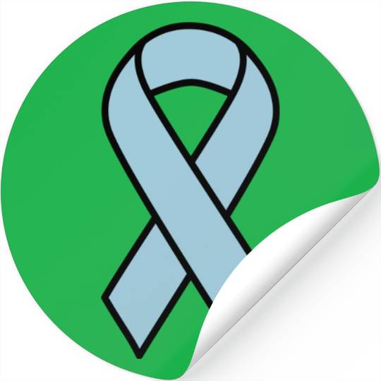 Light Blue Prostate Cancer Ribbon Stickers
