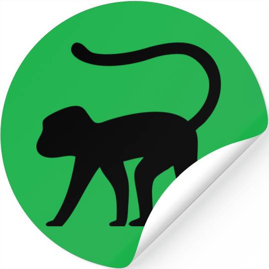 Monkey Silhouette Stickers