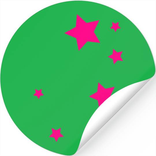 Pink Stars Stickers