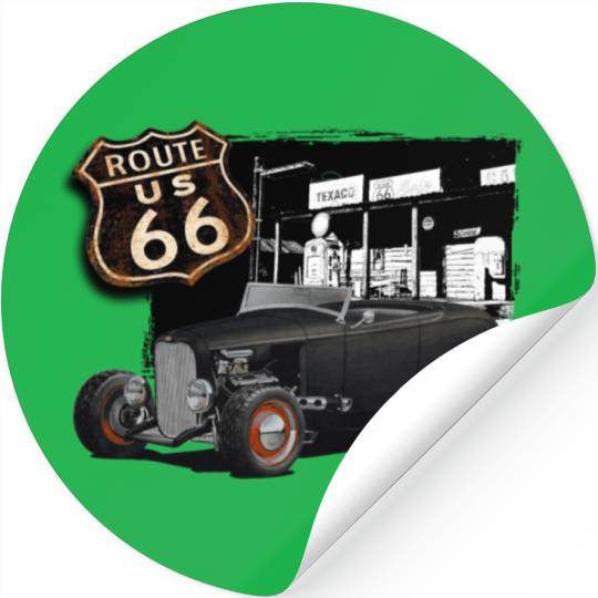 Route 66 1932 Ford Roadster Stickers