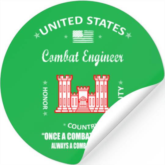 combat engineer, us army combat engineer, army com Stickers