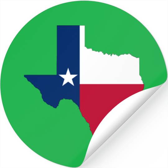 Texas State Flag Map Stickers