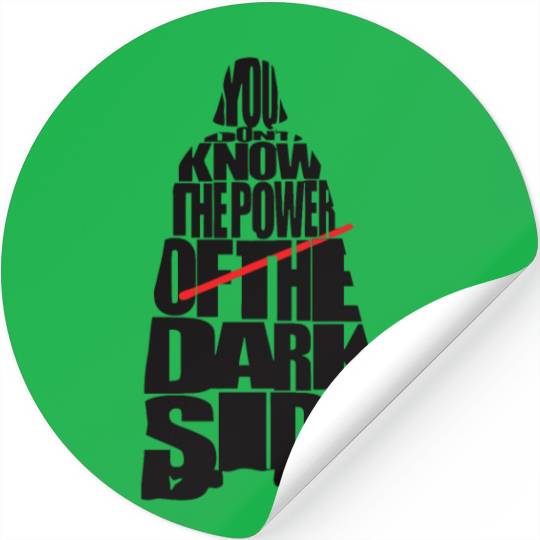 Cool Star Wars Darth Vader typography Stickers
