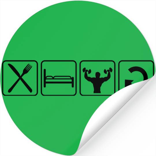 eat sleep train repeat repeat sleep eat exercise p Stickers