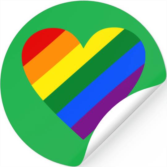 Rainbow Heart Stickers