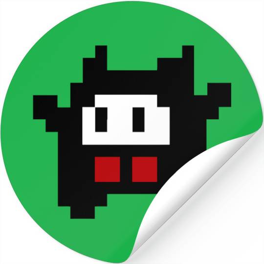 Cute 8 bit indie monster Stickers