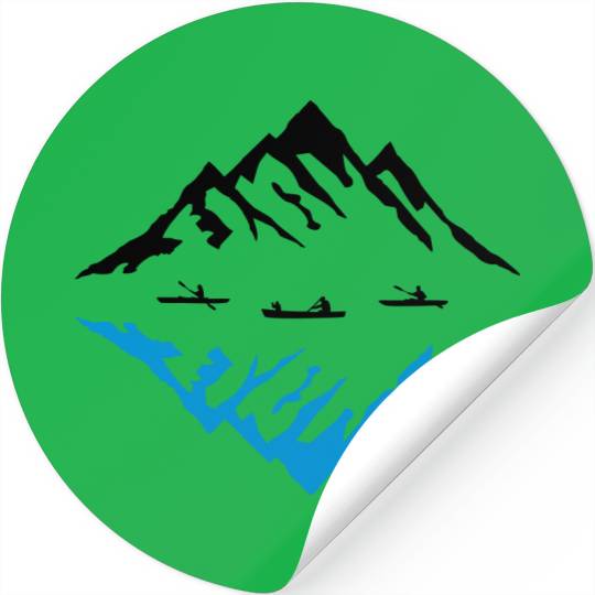 Canoe & Mountains, Reflection Stickers