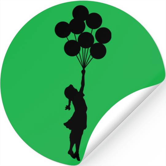 Banksy Girl with Balloons Stickers