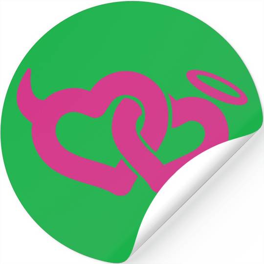 devil & angel hearts Stickers