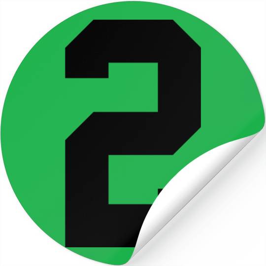 number 2 solid Stickers