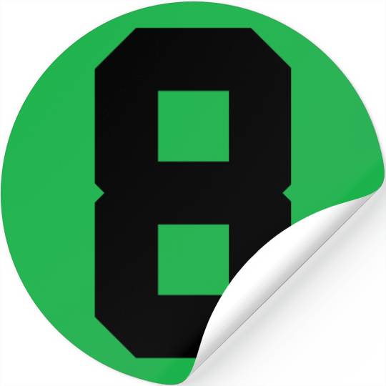 number 8 solid Stickers