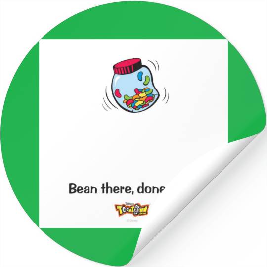 Discover Toon Town's Gag Jelly Bean Logo Disney Stickers