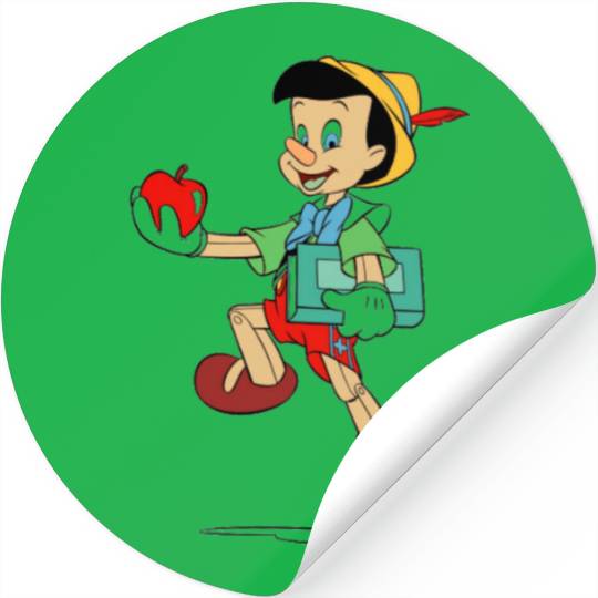 Pinocchio Pinocchio walking to school Disney Stickers