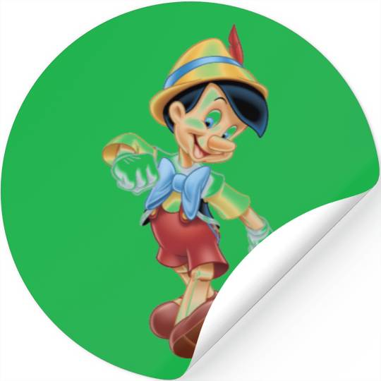 Pinocchio walking happy Disney Stickers