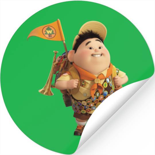 Russell smiling - the Disney Pixar UP Movie Stickers