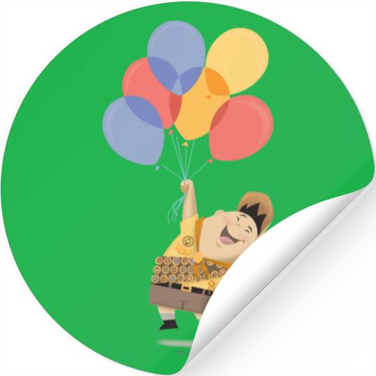 Russell Watercolor concept art - Disney Pixar UP Stickers