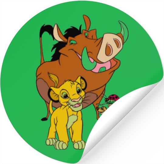 Lion King Timon Simba Pumba with ladybug Disney Stickers
