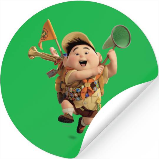 Russell from the Disney Pixar UP Movie Running Stickers