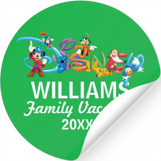 Discover Disney Logo | Mickey and Friends - Family Vacation Stickers