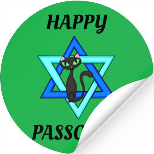 Happy Passover Cats Stickers