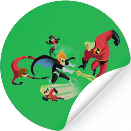 The Incredibles' Fighting Against Syndrome Disney Stickers