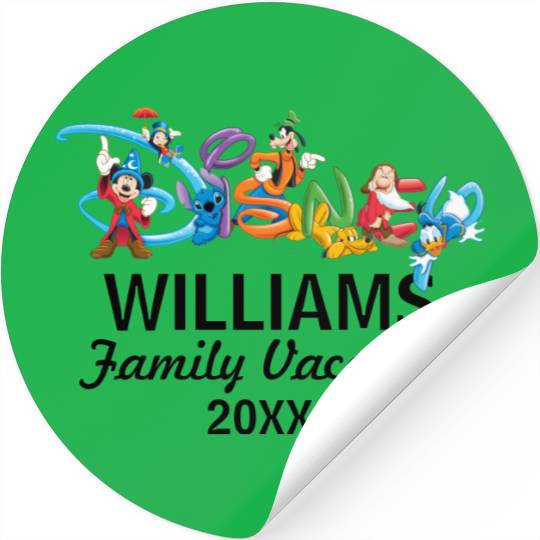 Disney Logo | Mickey and Friends - Family Vacation Stickers
